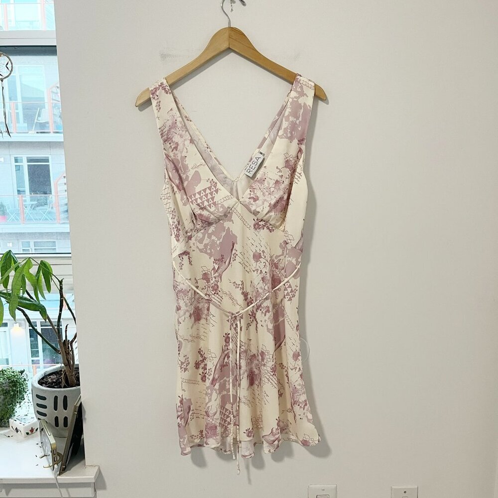 RESA Purple & White Graphic Print Shift Dress Size XL